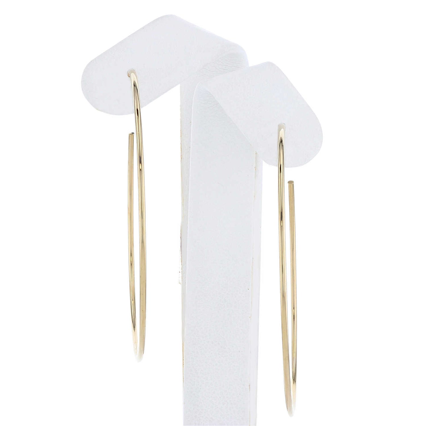 Large Yellow Gold 50 Mm Hoop Earrings