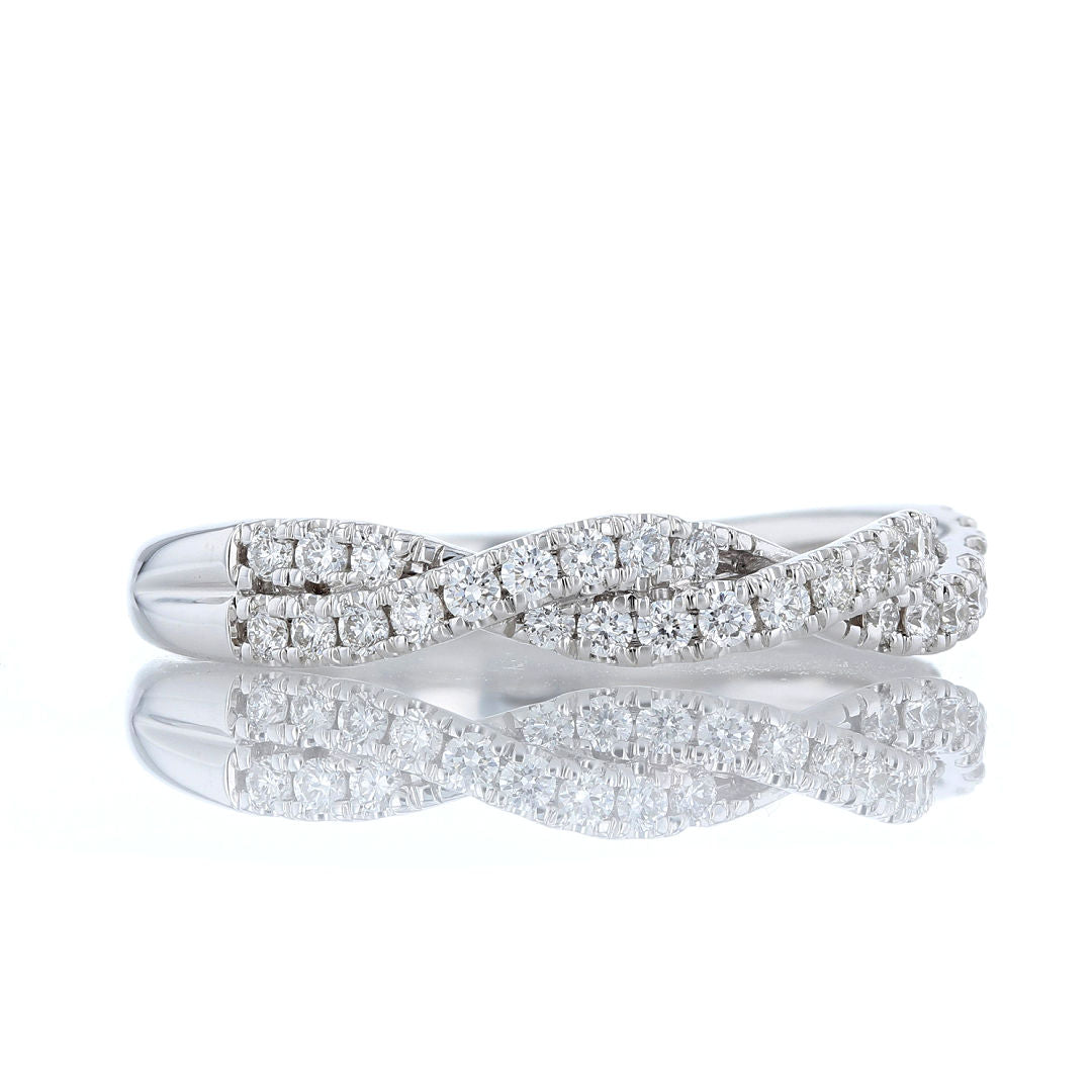 White Gold Diamond Twist Band