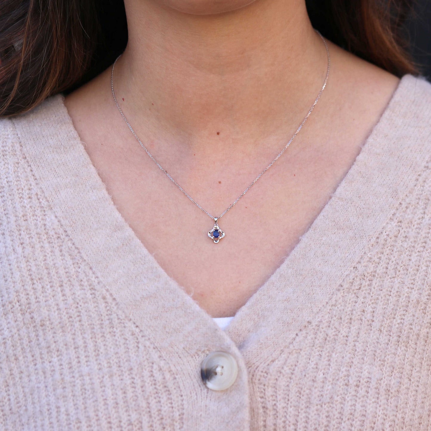 Petite Oval Sapphire Pendant