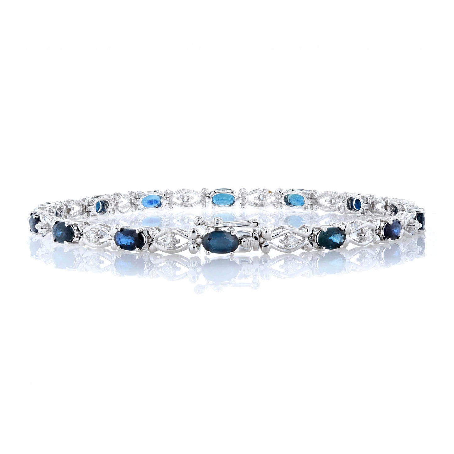 Sapphire & Diamond Alternating Bracelet