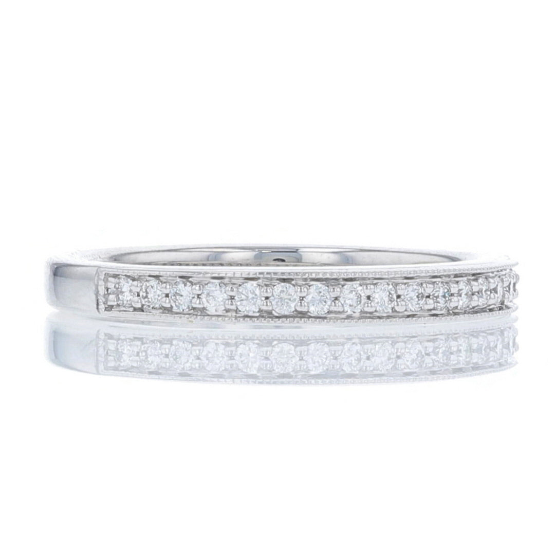 Diamond Milgrain Wedding Band