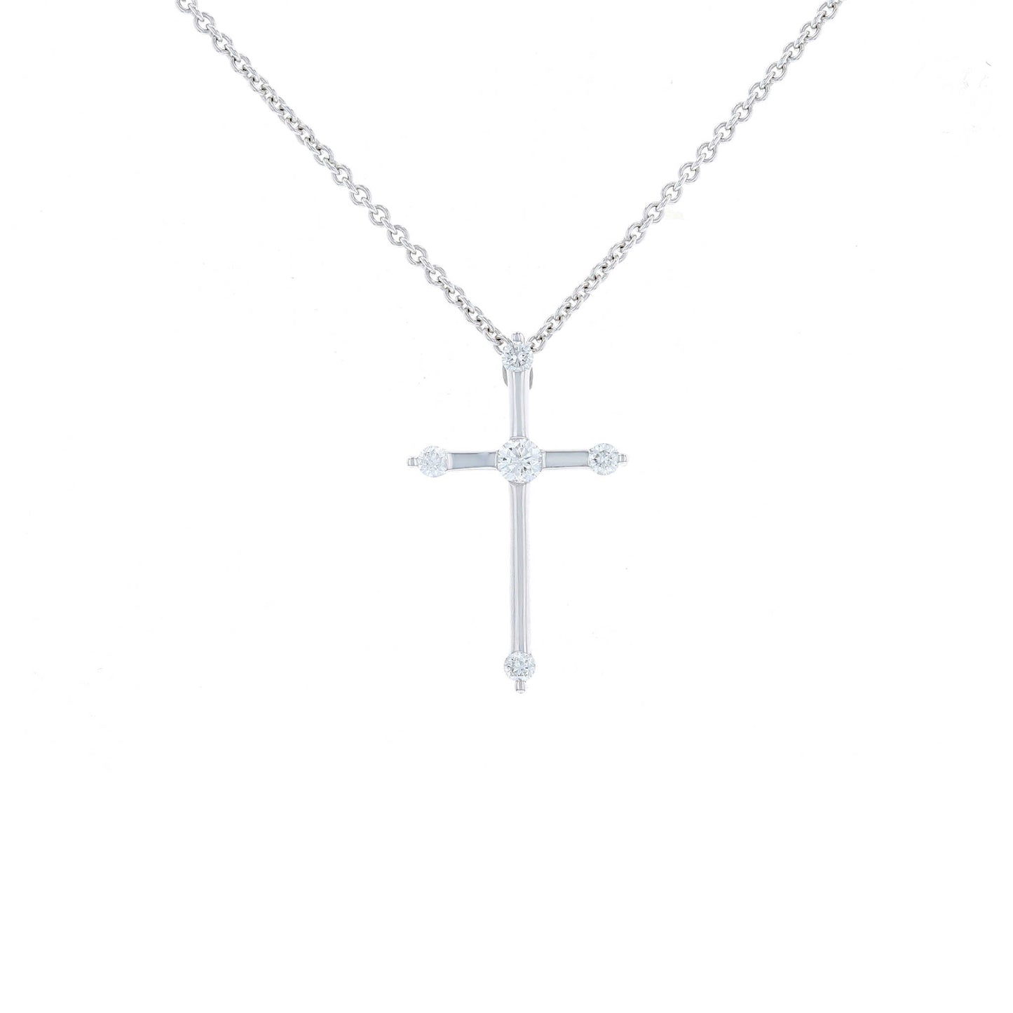 Diamond Tip Cross Pendant