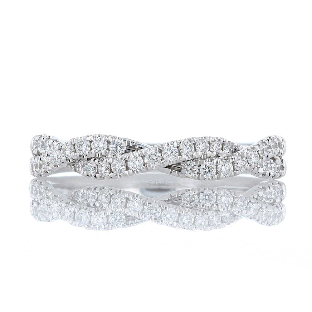 White Gold Diamond Twist Band