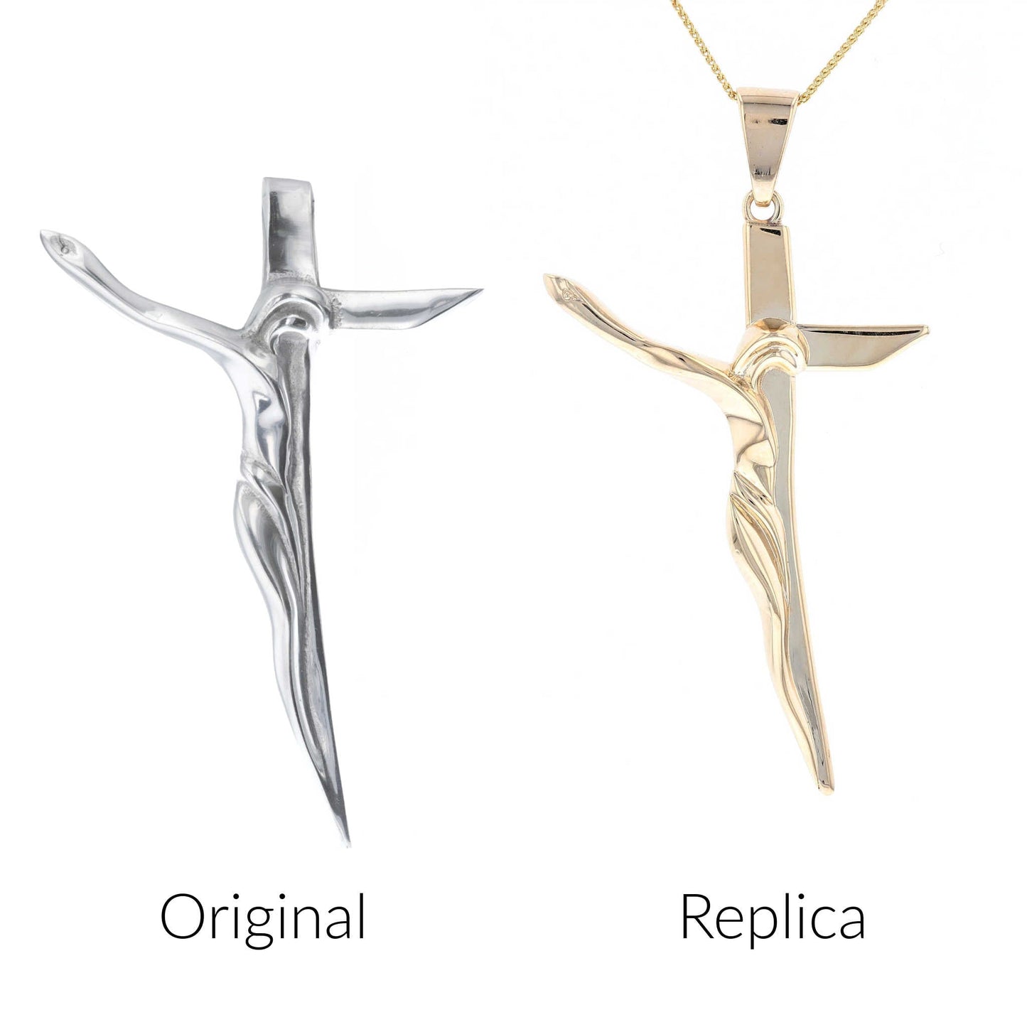 Original and replica cross pendants