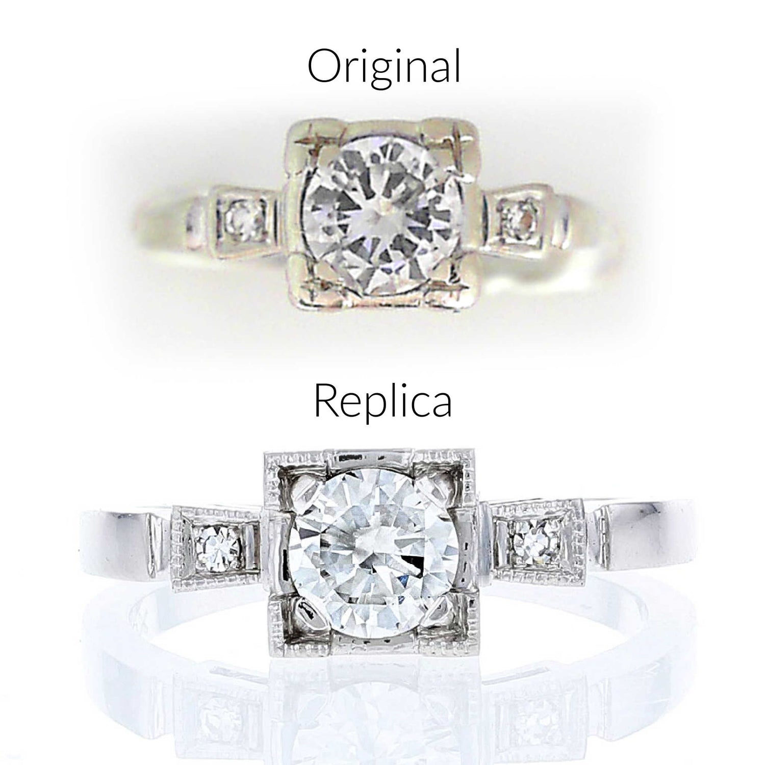 Illusion Engagement Ring Replica and Original