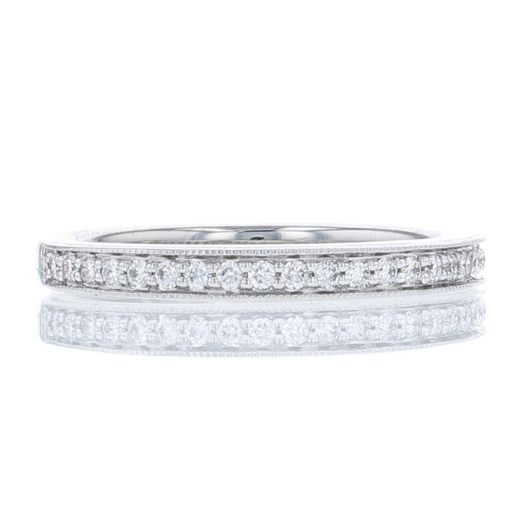 Diamond Milgrain Wedding Band