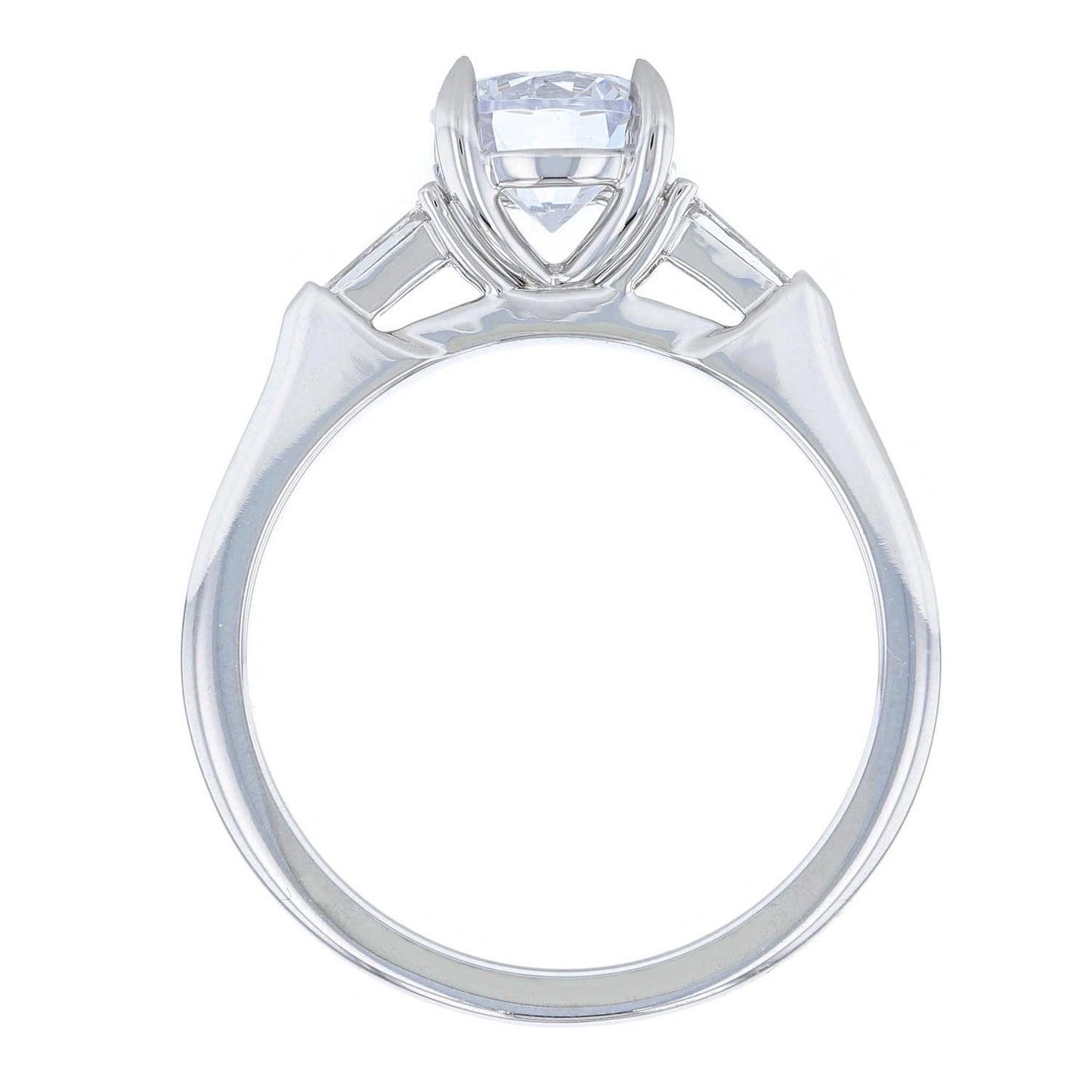 3 Stone Tapered Baguette Diamond Engagement Ring