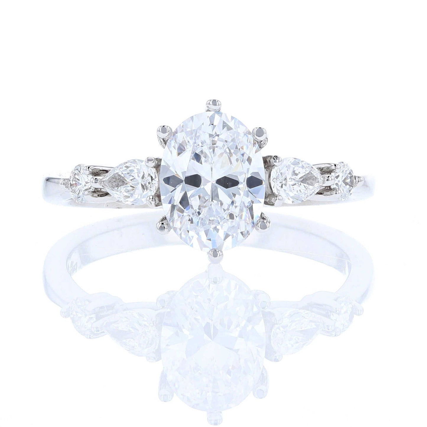 5 Stone Oval Diamond Engagement Ring