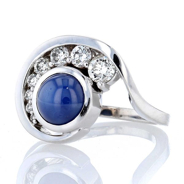 Star Sapphire Swirl Ring