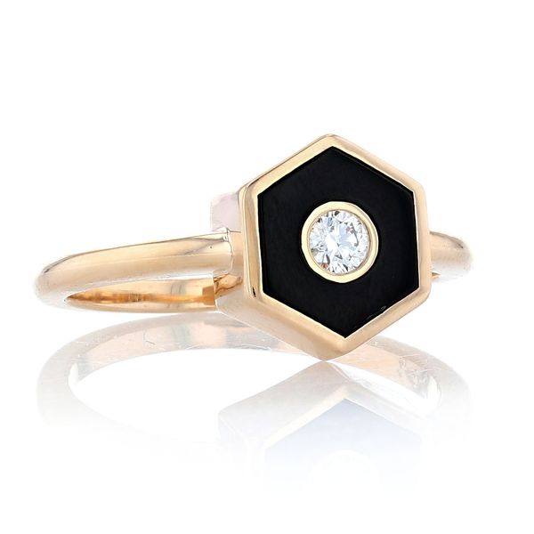 Pear Shaped Black Onyx and Moissanite Engagement Ring Set Vintage White Gold  - Oveela Jewelry