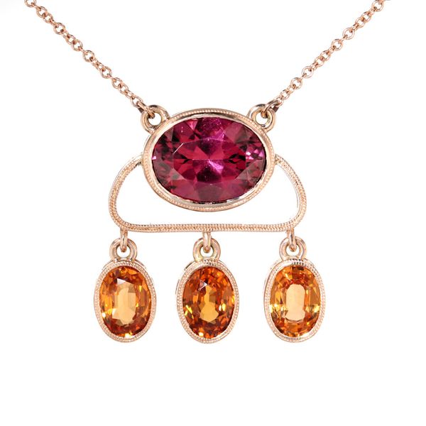 Rose Gold Garnet Necklace