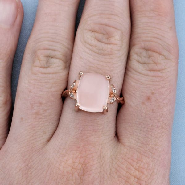 Rose Quartz Vine Ring