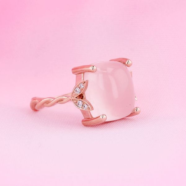 Rose Quartz Vine Ring