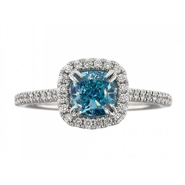 Blue Diamond Engagement Ring