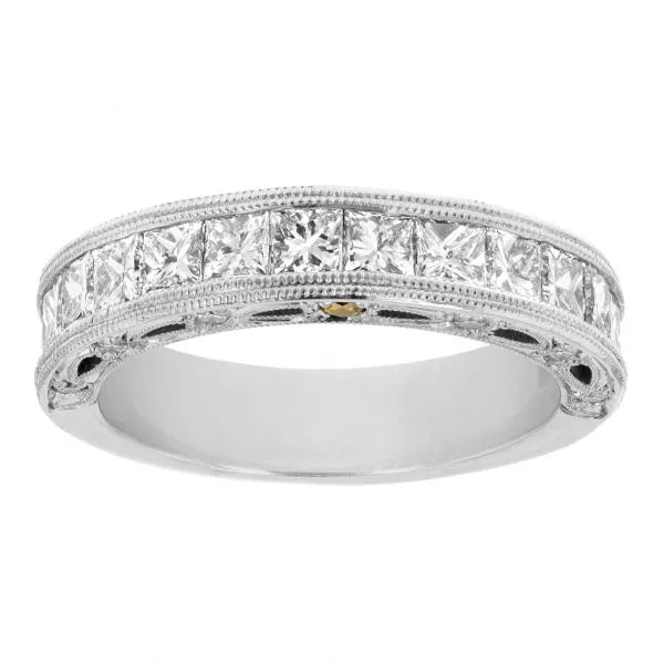 Channel Set Band with Yellow Side Diamond