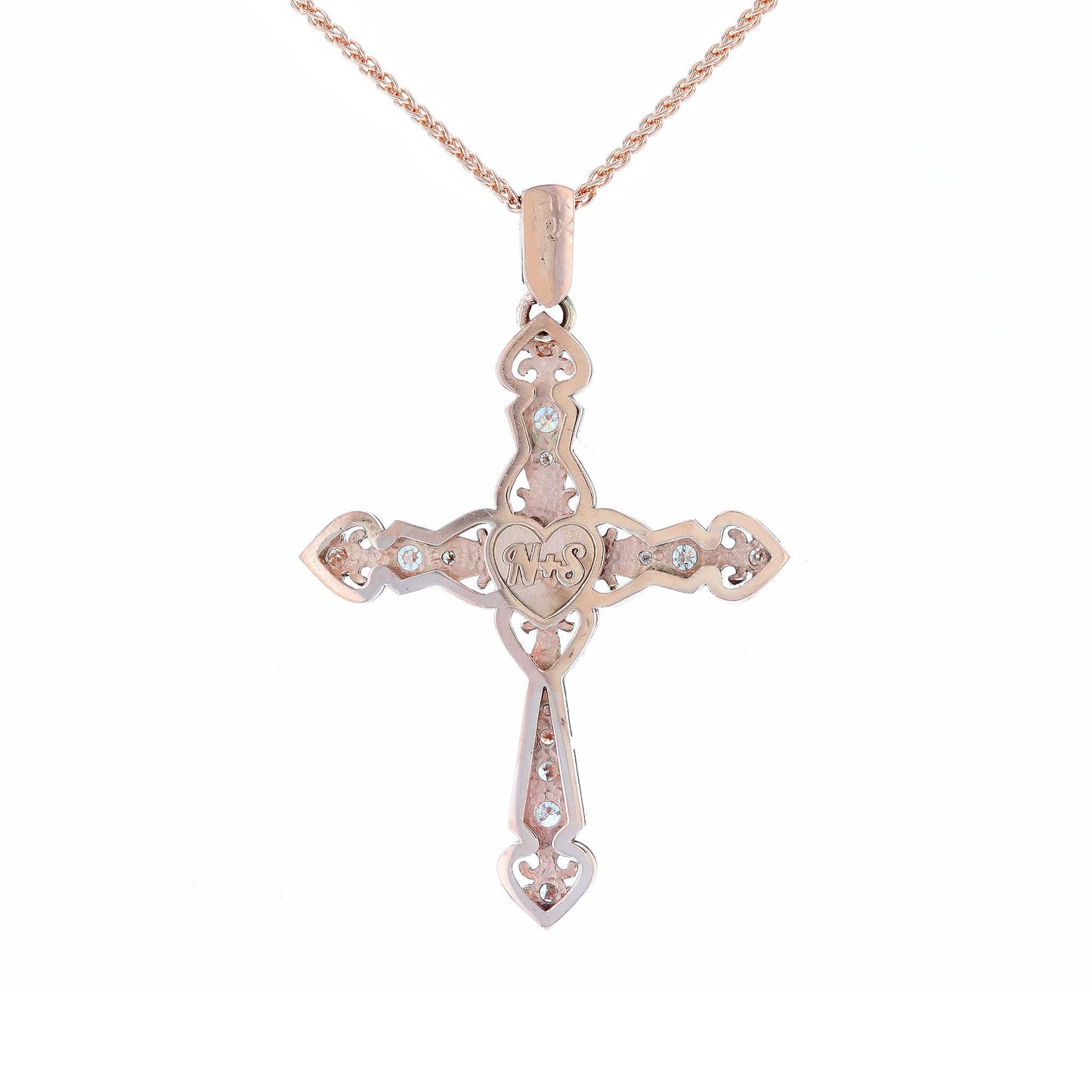Filigree Diamond Cross Pendant