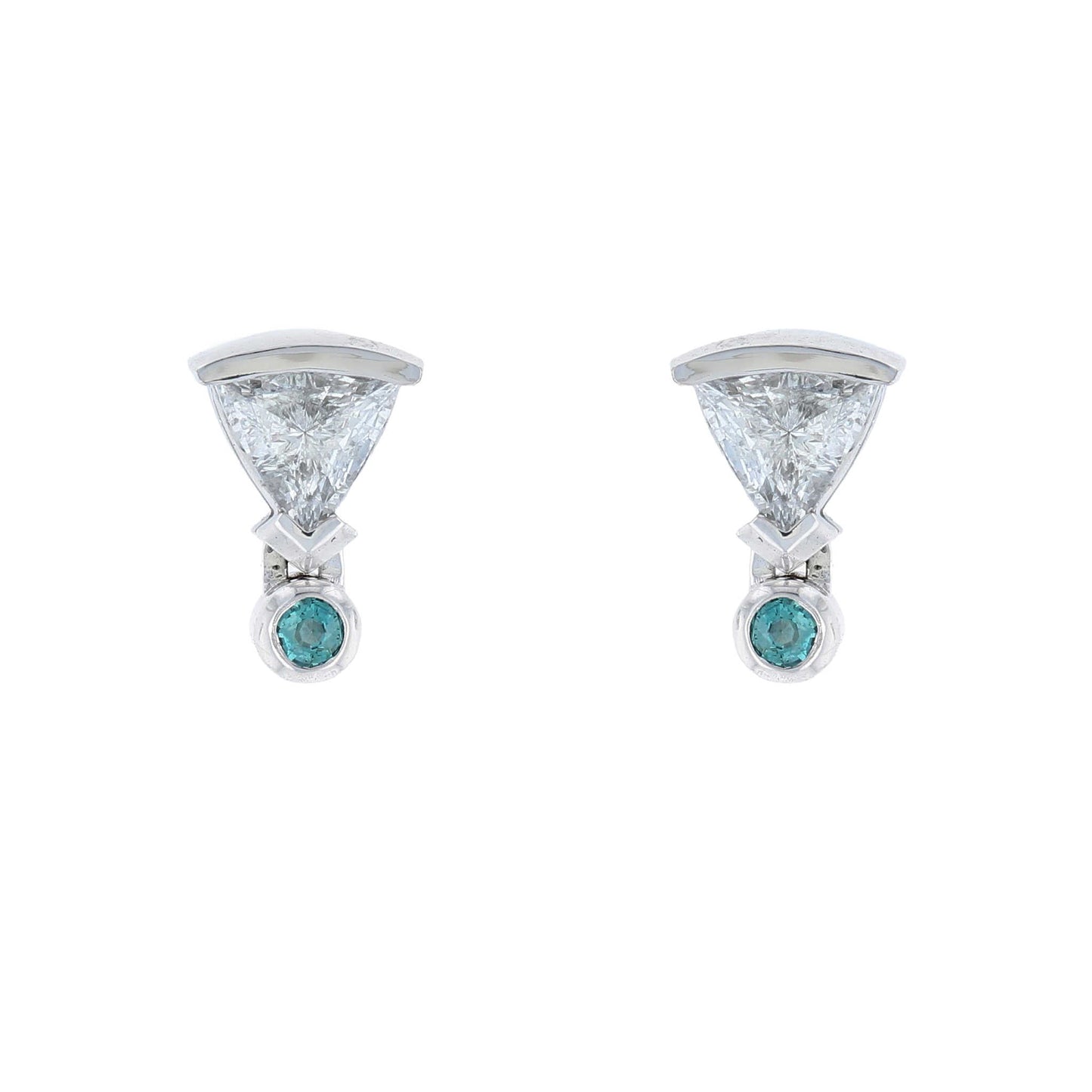 Diamond & Alexandrite Stud Earrings