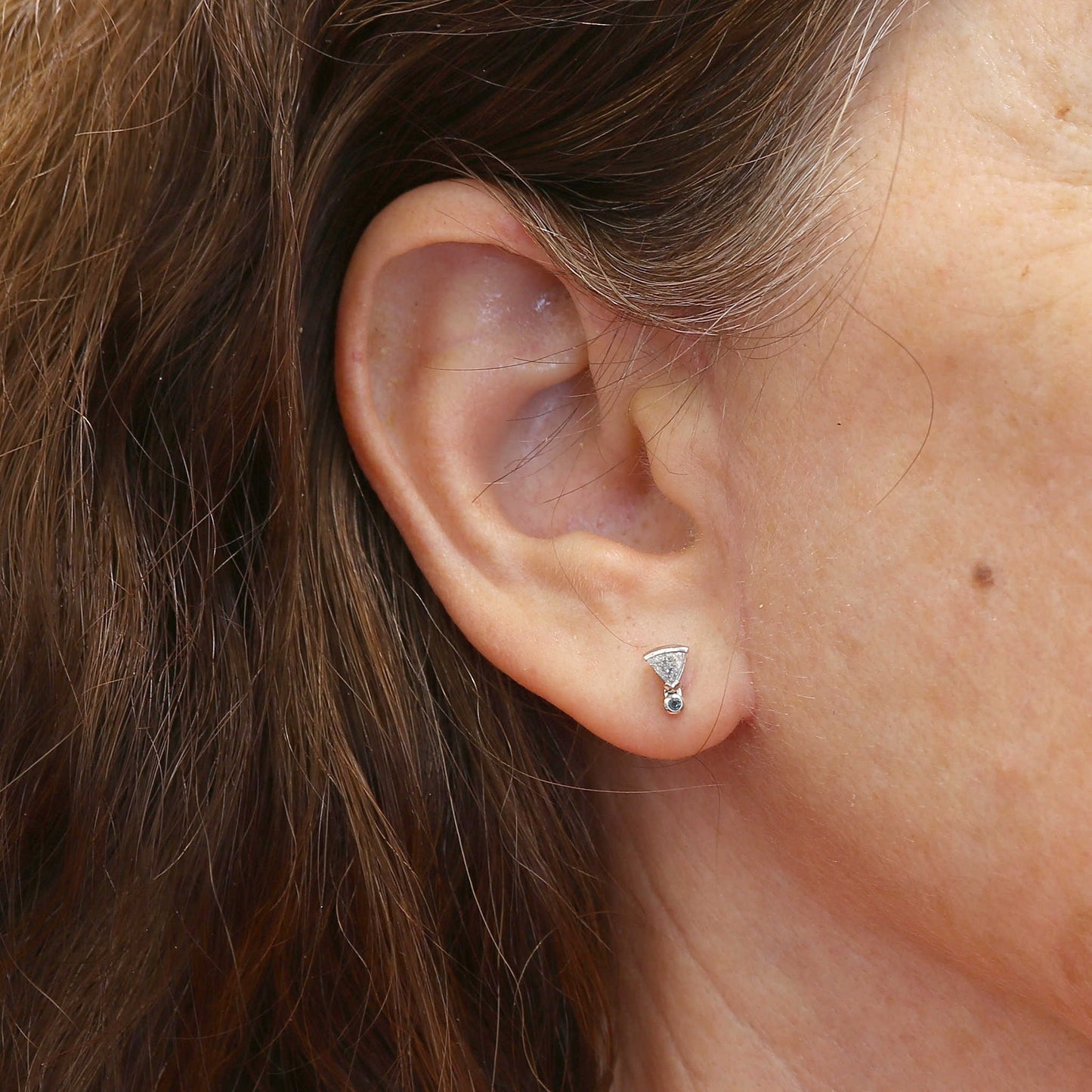 Diamond & Alexandrite Stud Earrings