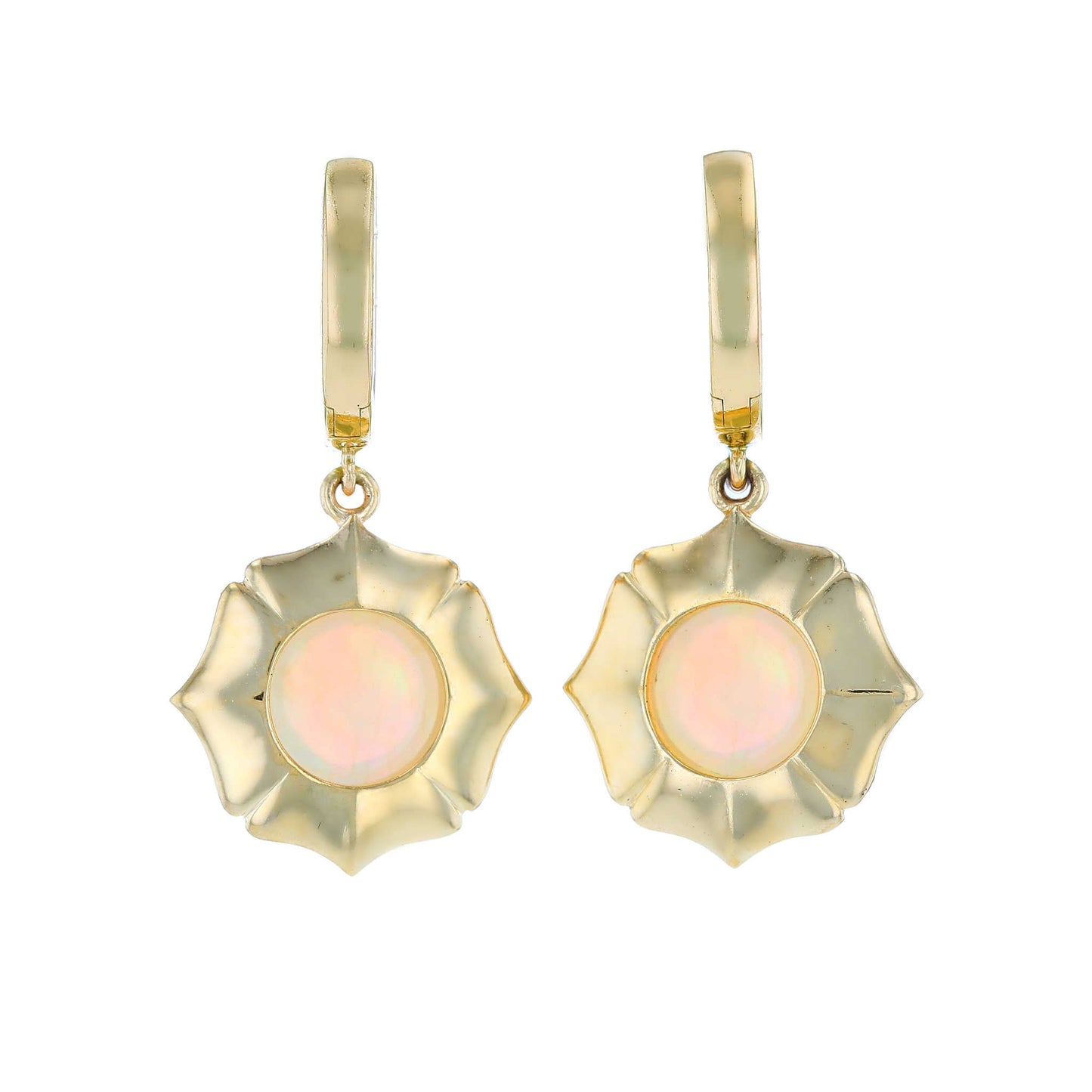 Vintage Halo Opal Drop Earrings