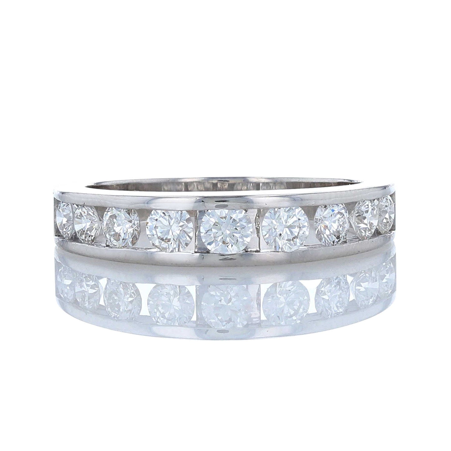 Channel Set Diamond Wedding Band