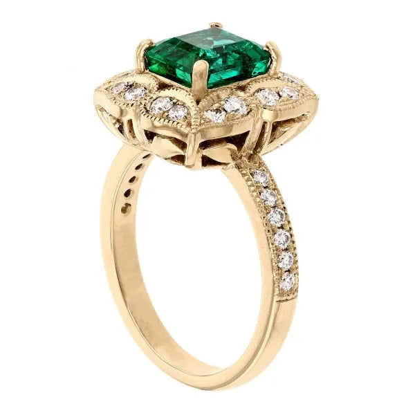 Rachel Boston Vintage Style Emerald & Diamond Bespoke Ring · The Cut London  · A modern edit of bespoke rings and meaningful jewels