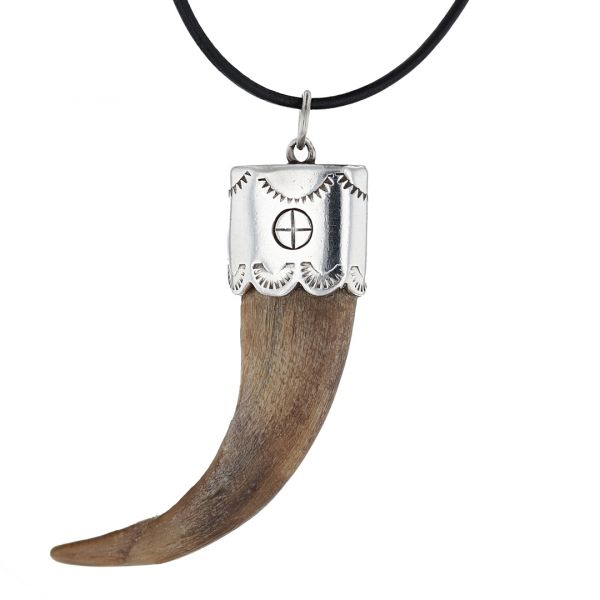 Bear Claw Pendant with Silver Cap