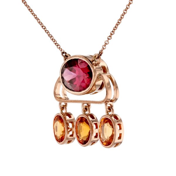 Rose Gold Garnet Necklace