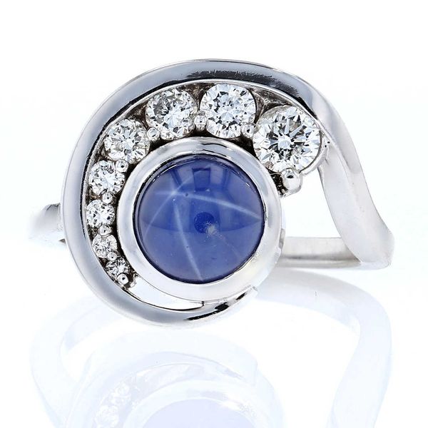 Star Sapphire Swirl Ring