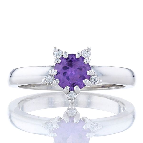 Purple Sapphire Star Engagement Ring