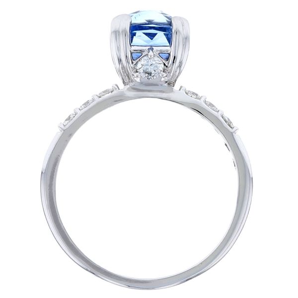 Double Pronged Sapphire Engagement Ring